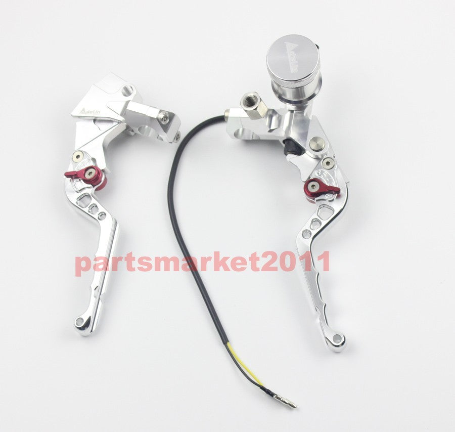 Adelin CNC PX-2 Brake Clutch Levers Master Cylinder For Ruckus Zoomer 7/8 Silver