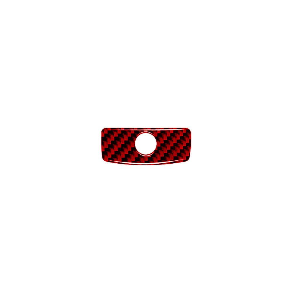 Red Carbon Fiber Passenger Storage Switch Trim for Subaru Outback Legacy 2015-17