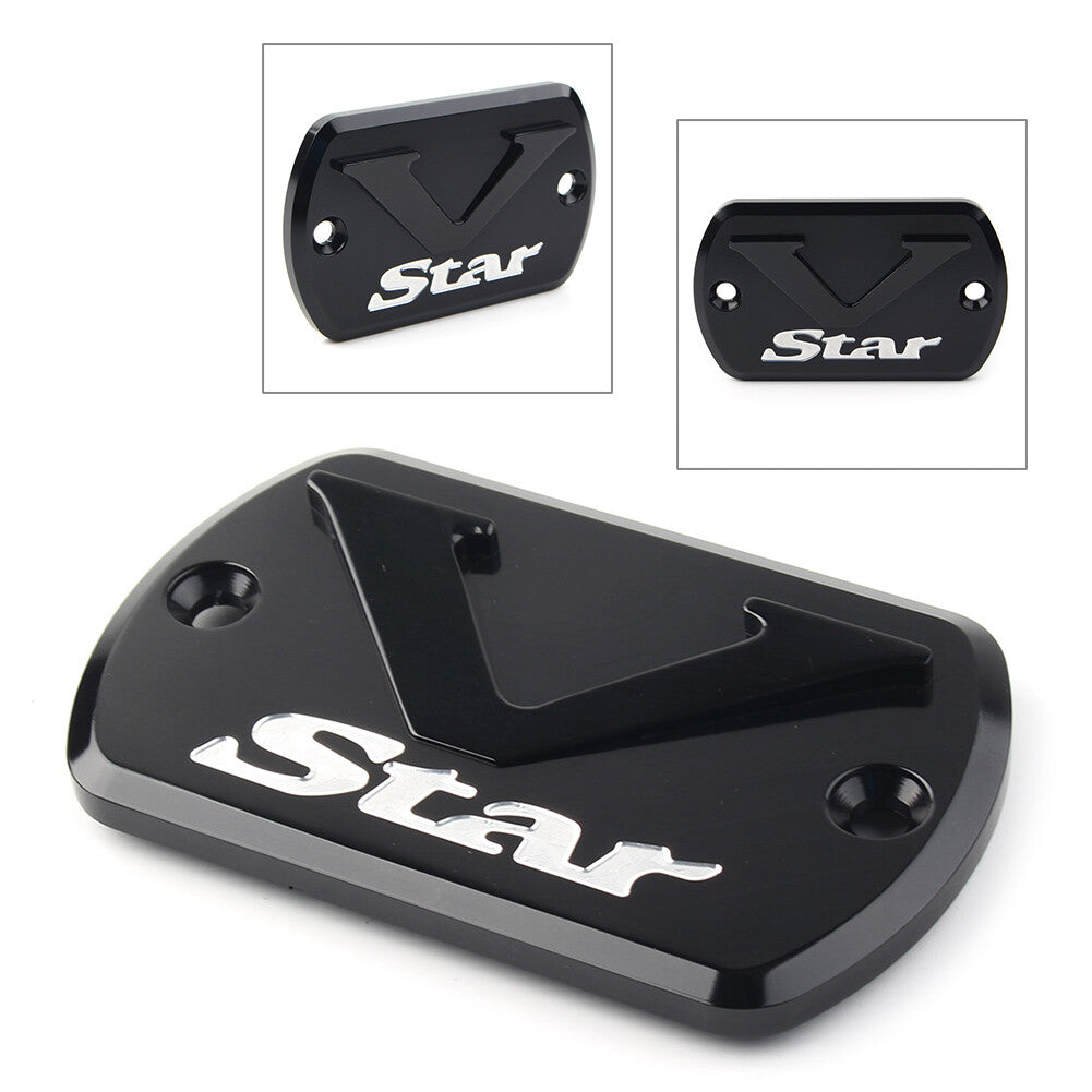 Front Brake Fluid Cap Reservoir Cover for Yamaha V Star XVS 650/950/1100/1300