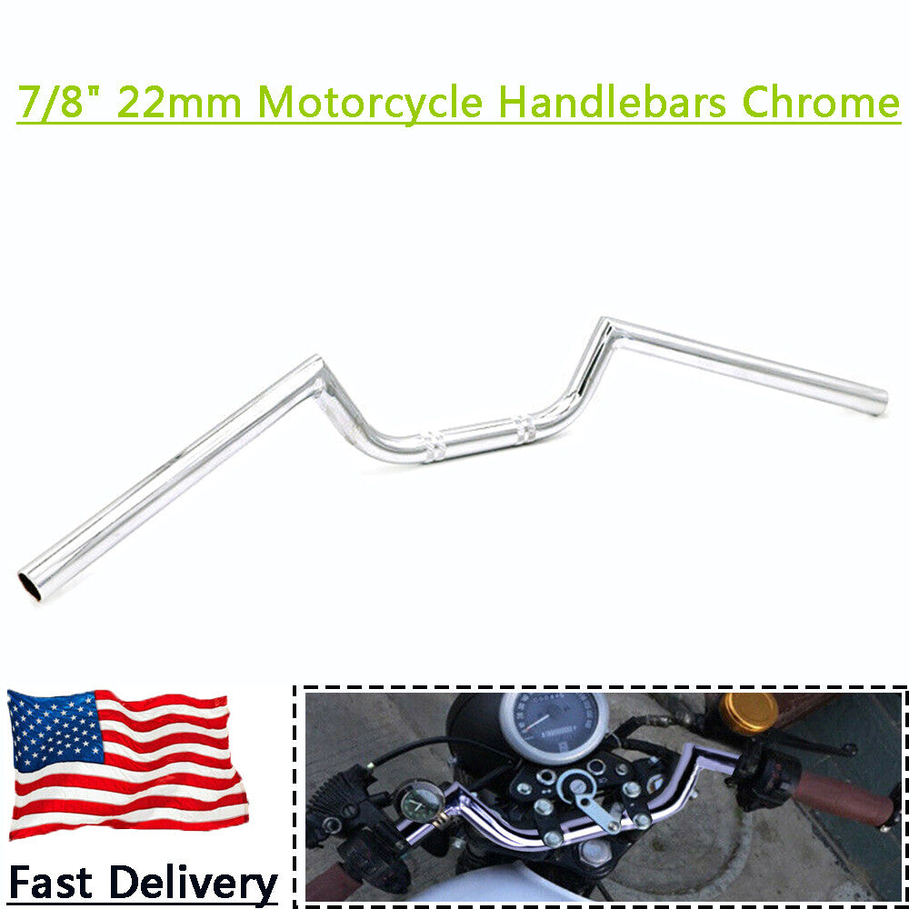 7/8 inch 22 mm Motorcycle Chrome Handlebar Rising M Mop Stick for Chopper Cafe