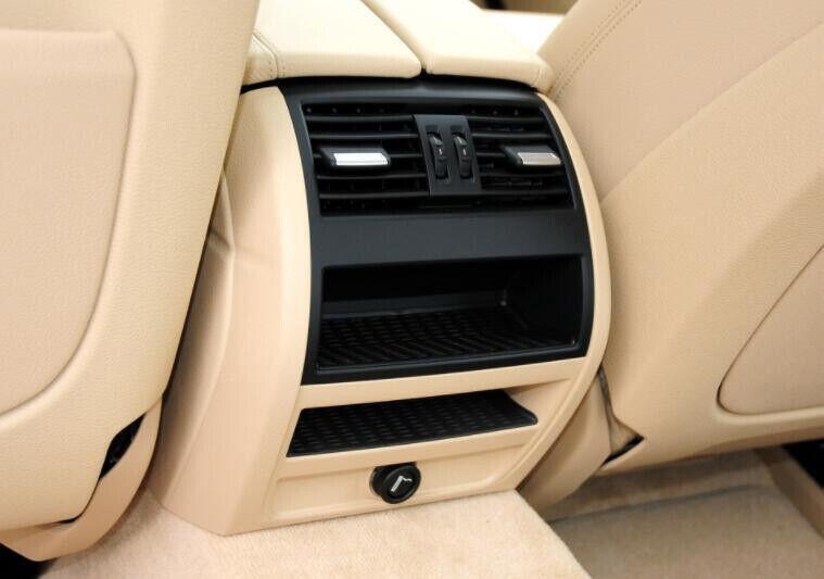 for BMW 5 Series 2011-2016 2017 Matte Black Back Row Air Outlet Vent Cover Trim