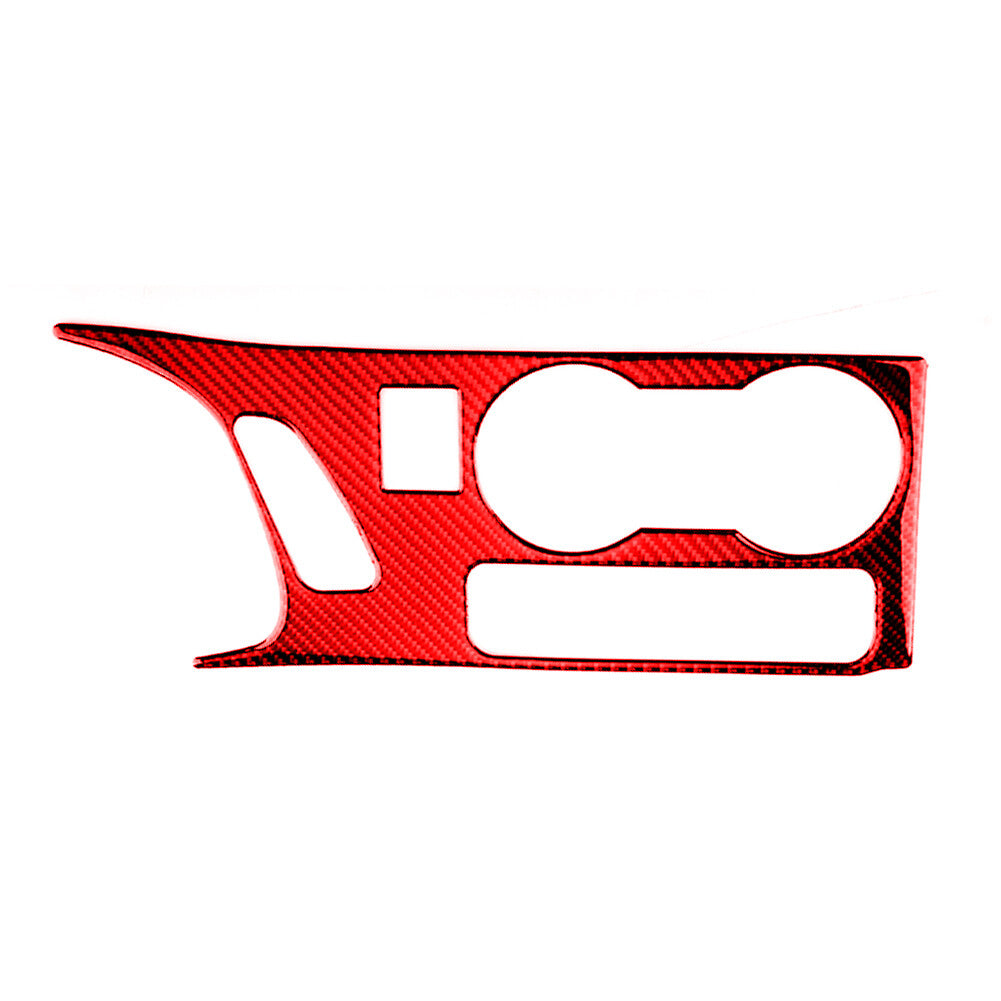 Red Carbon Fiber Interior Water Cup Panel Cover Trim for Toyota for Corolla 2014-18