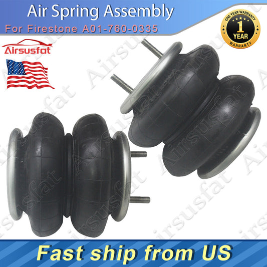 2Pcs Fit Firestone Air Suspension Shock Spring Bag Double Convolute W217600335