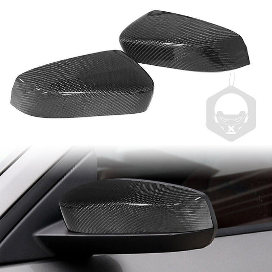 Carbon Fiber Rearview Mirror Cover Caps Fit for Ford for Mustang GT/Coupe 2009 - 2013