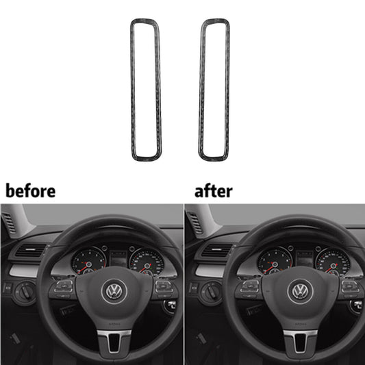 2x Carbon Fibre A Pillar Breather Outlet Trim for VW for Passat 2006-2010