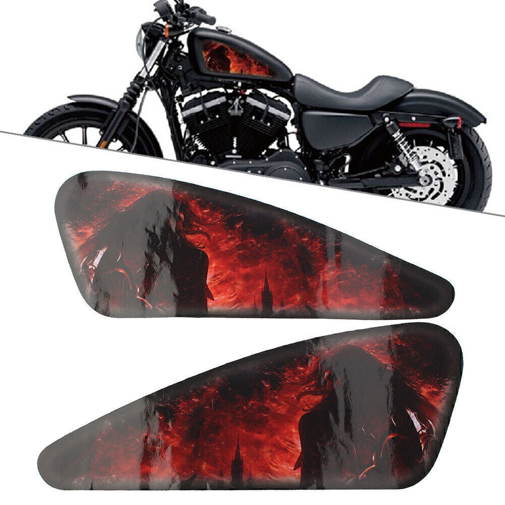 3D Motorcycle Decals Fuel Gas Tank Stickers for Harley XL883 1200 Softail Dyna