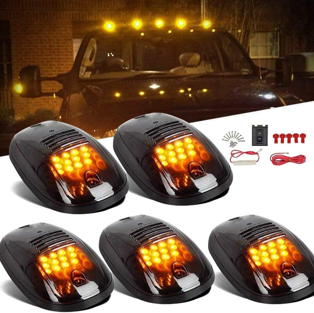 5 for Dodge for RAM 1500 2500 Truck LED Smoke Lens Rooftop Cab Running Marker Light