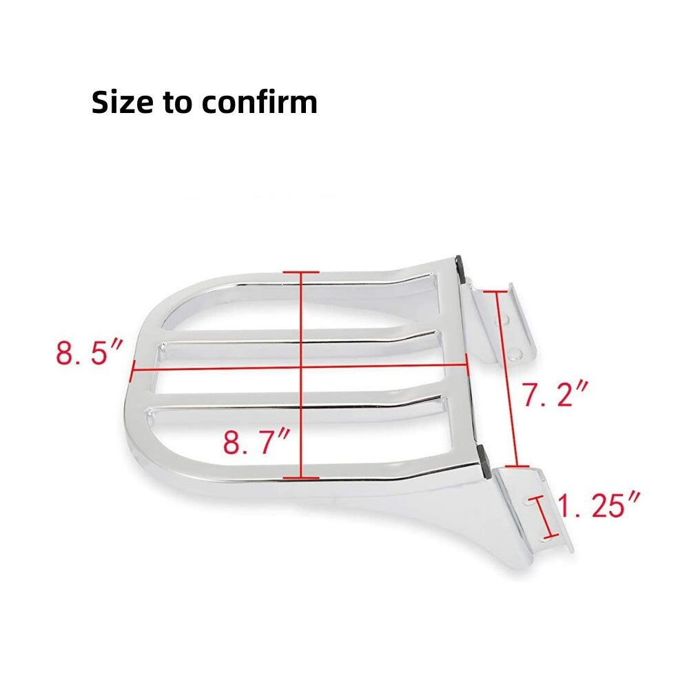 Chrome Sissy Bar Backrest Luggage Rack for Harley Softail Sportster 883 1200 XL