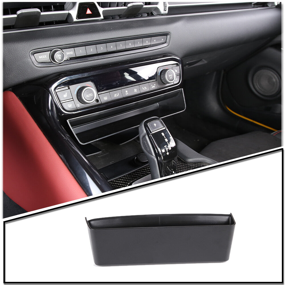 Black leather armrest cushion box cover for Jaguar F model 2013-22