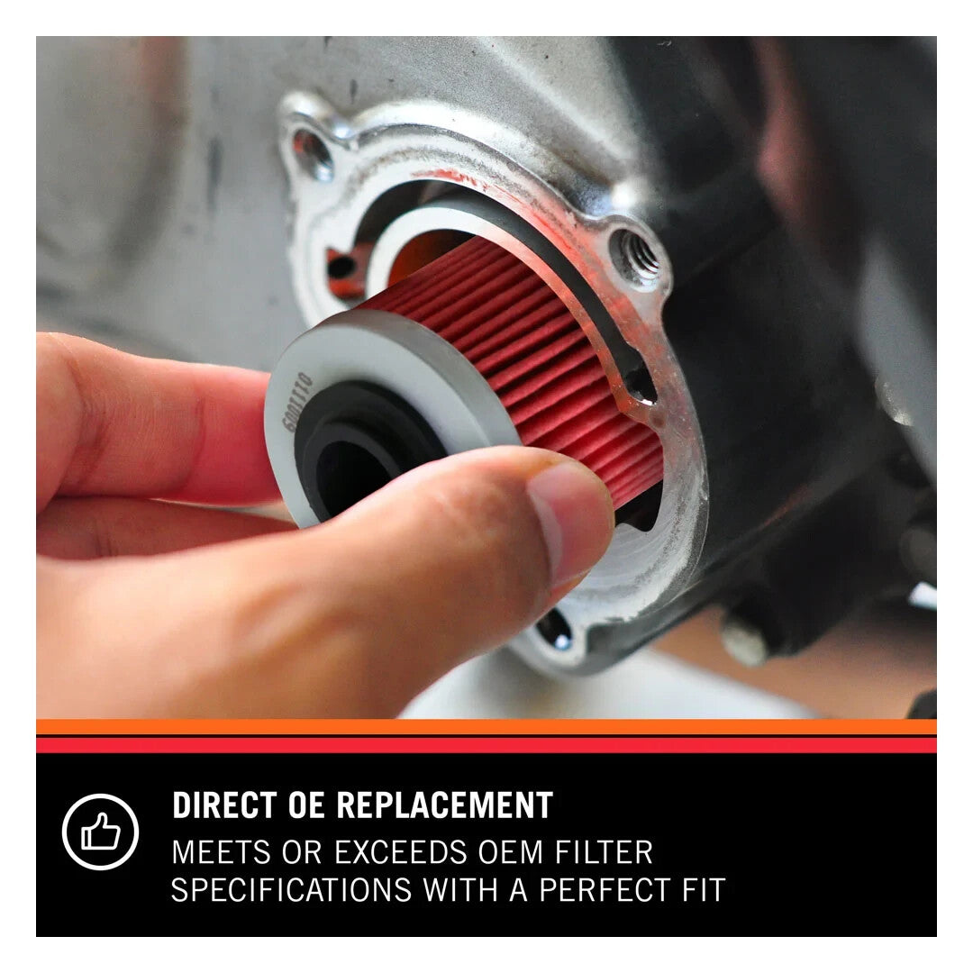 Oil Filter for 2023 for Honda TRX420FA2 FourTrax Rancher 4x4 AT DCT w/EPS 420 (red)