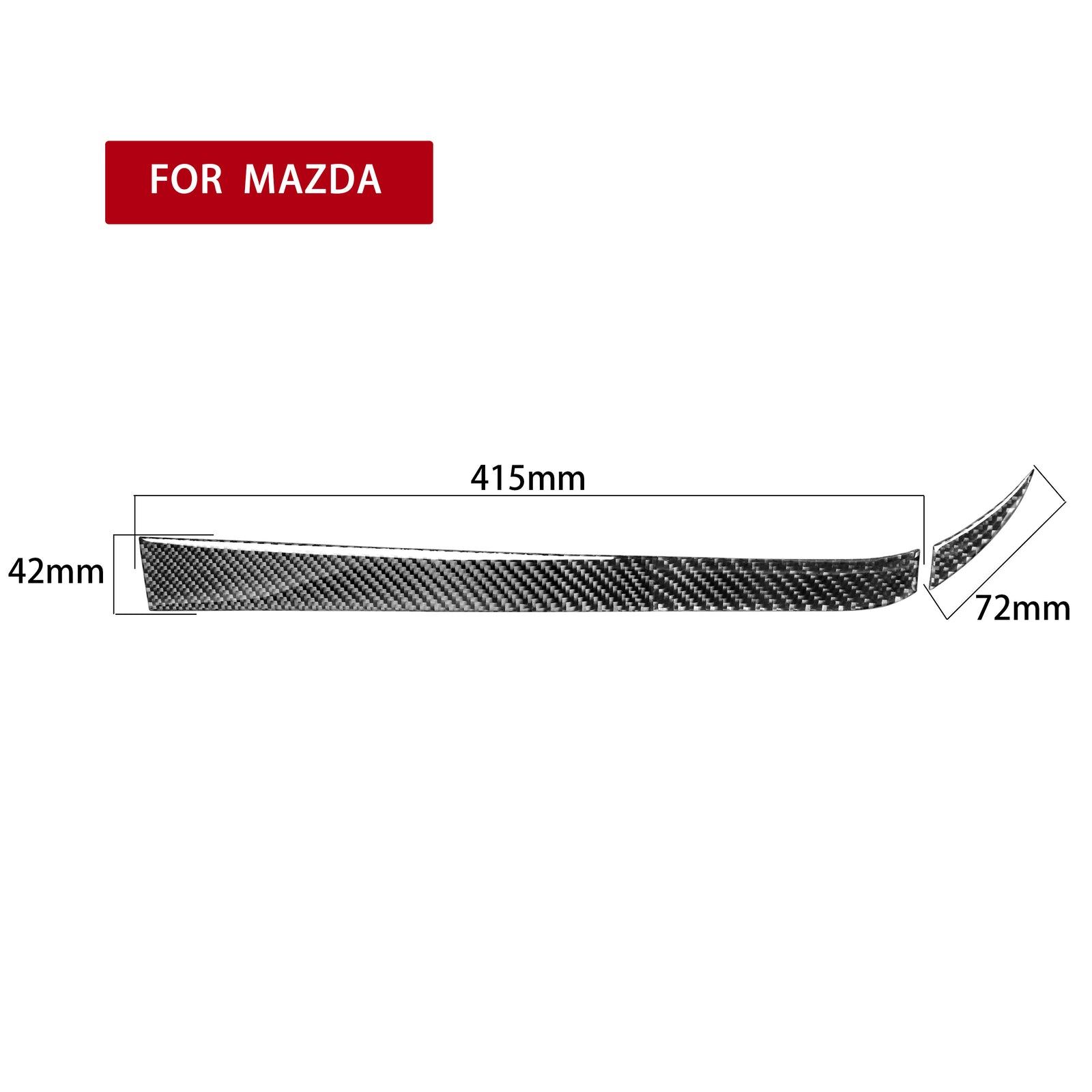 for Mazda RX-8 2004-08 Carbon Fiber for Co -pilot Storage Box Handle Decor Cover Trim