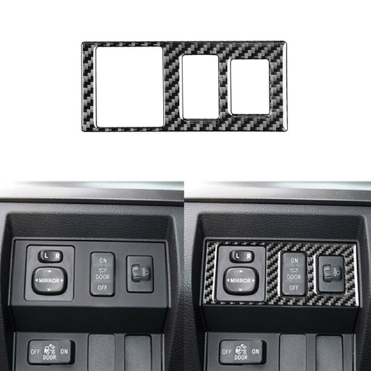 Carbon Fiber Headlight Adjustment Button Cover Trim for Toyota Tundra 2014-2018