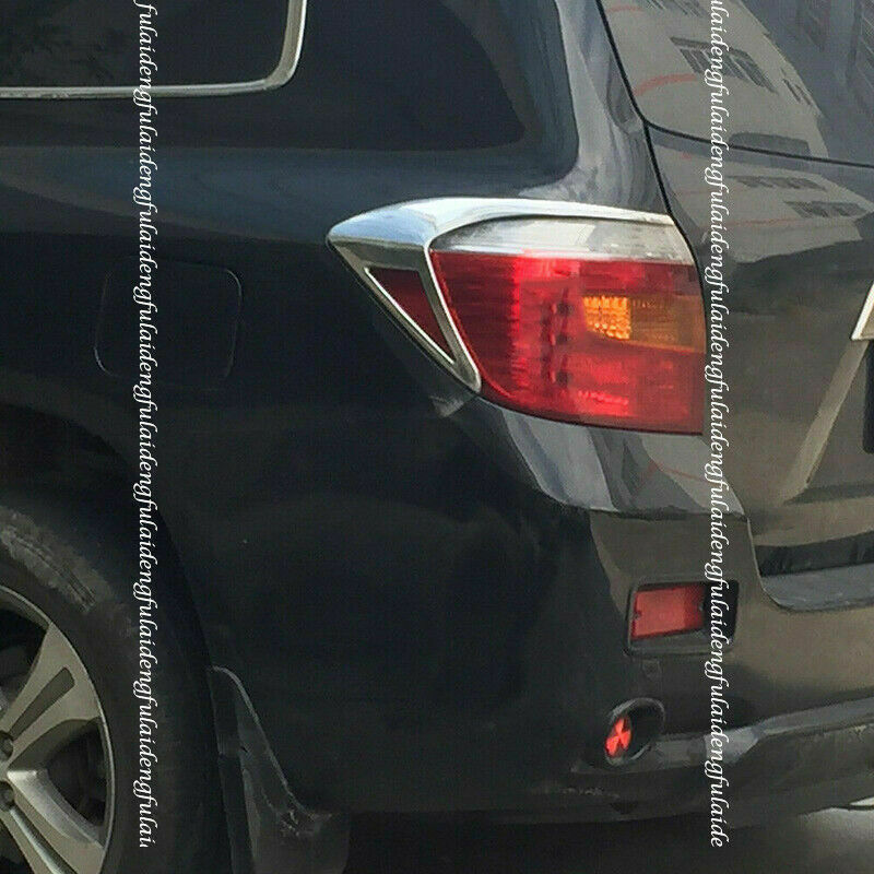 for Toyota Highlander 2008-2010 Chrome Rear Tail Light Lamp Eyelids Frame Cover