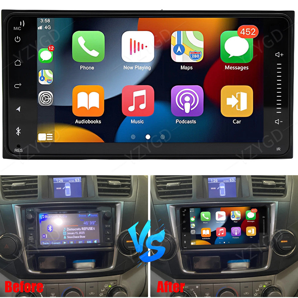 for Toyota for 4Runner 2003-2009 Car Radio 7Inch Carplay WIFI GPS Navi Touch Screen