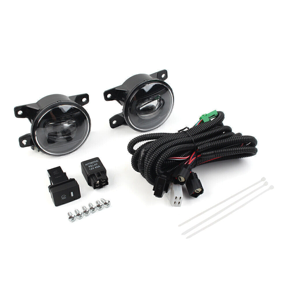 LED Fog Light Lamps w/ Cable Switch Left Right Set for Honda for Civic Sedan 2022+