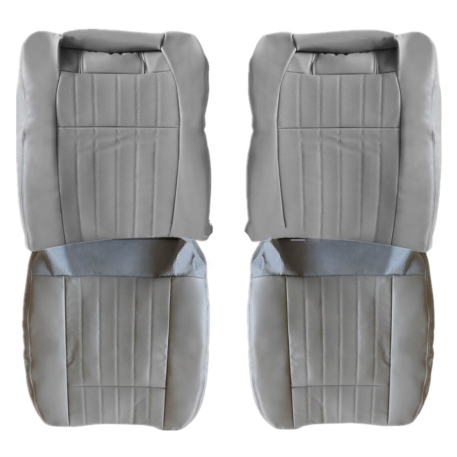 New 4pcs/Set for Seat Covers Perforated Leather Gray for Chevy Impala SS 1994-1996