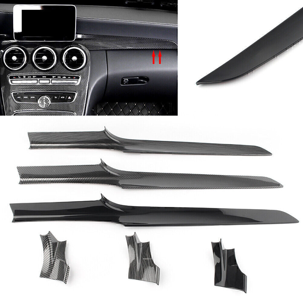 Carbon Fiber Look Console Dashboard Trim for Mercedes-Benz GLC /C class W205 LHD