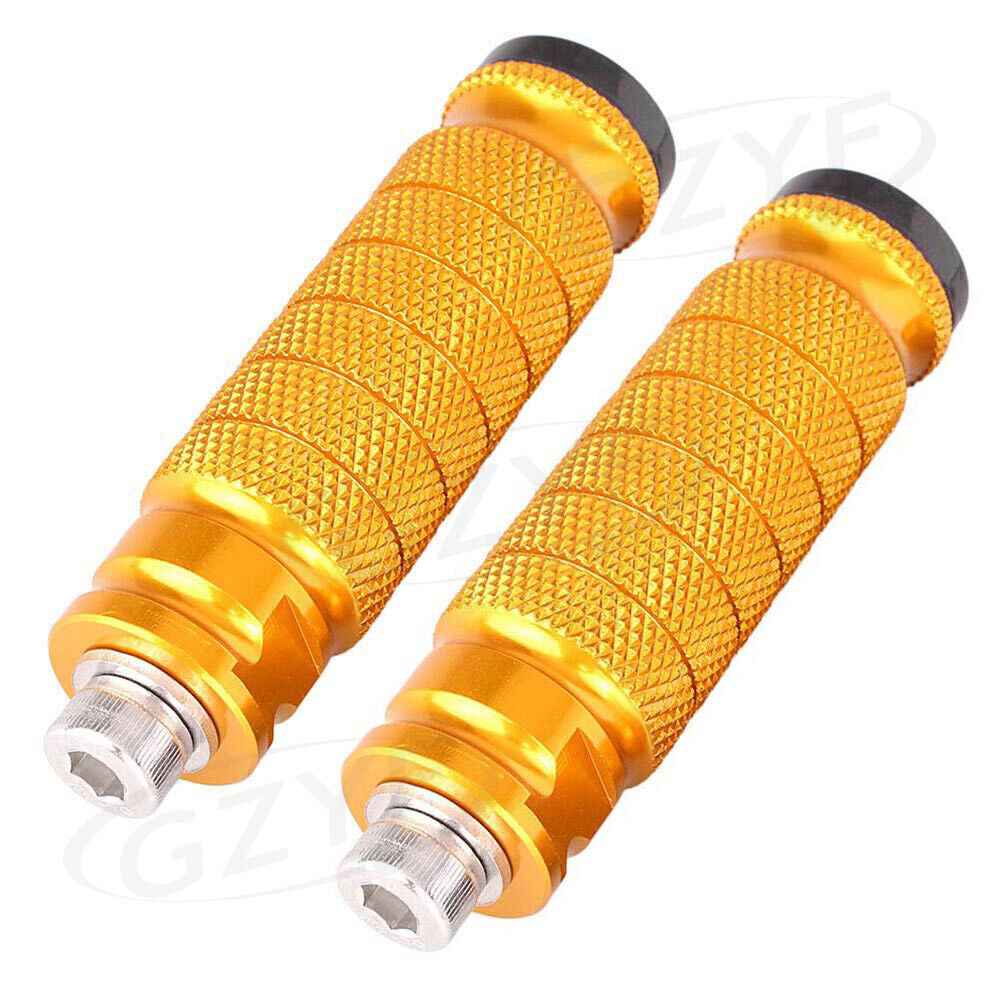 2x Universal Footrests Footpeg Pedals Fit Racing Rearsets STEPS+Bolts Aluminum