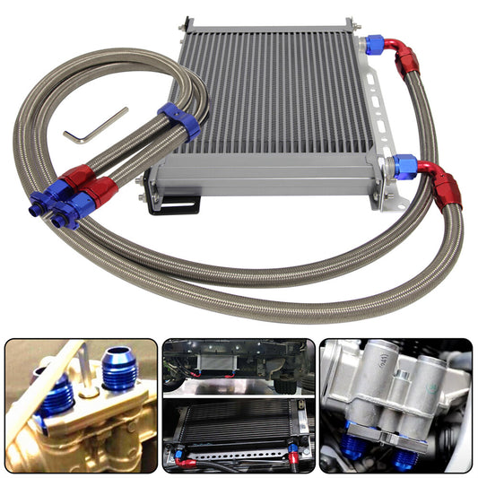 30 Row AN10 Oil Cooler Kit for BMW E82 135i E36 E46 M3 E90 E92 E93 335is Silver