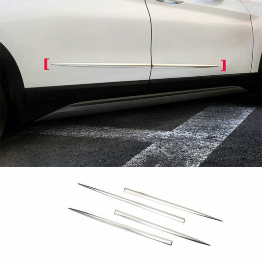 4PCS ABS Chrome Body Side Door Guard Molding Strip Trim for BMW X1 F48 2016-2022