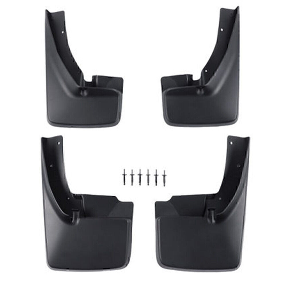Front  Rear Deluxe Molded Splash Guards Mud Flaps Fit 2009-2019 10 for RAM 82214136