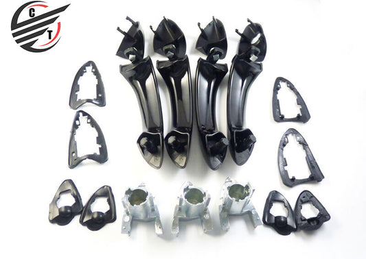 4Pcs for Bmw X5 E53 Black Outside Door Handle Front Rear Left Right 51218257737