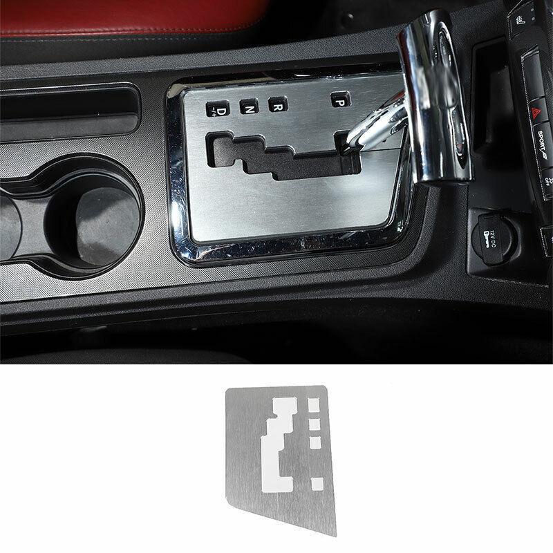 Fit for Dodge for Challenger 2015-2021 Silver Aluminum Console Gear Shift Panel Trim