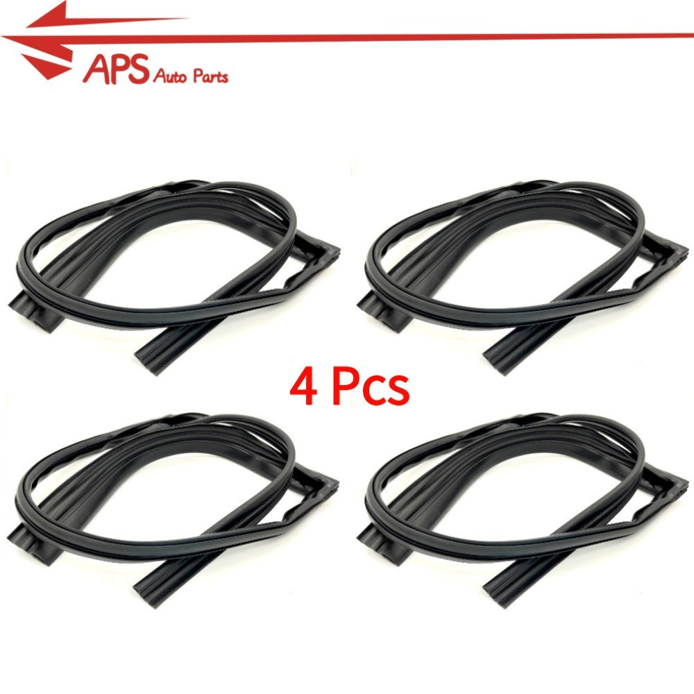 4-piece set for 2015-2020 for Honda Fit door glass running channel weather window seals