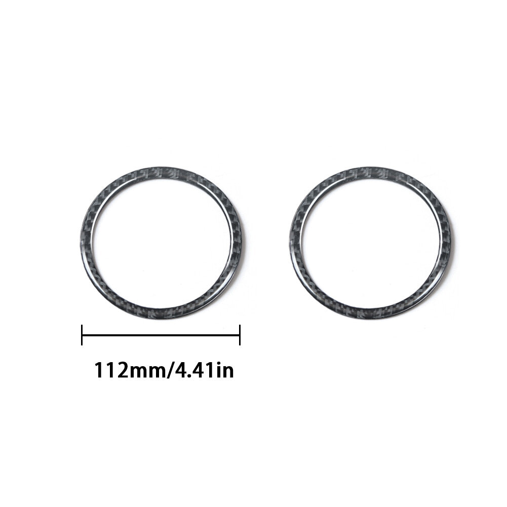 2Pcs Carbon Fiber Interior Door Speaker Cover Trim for BMW Z4 E89 2009-2016