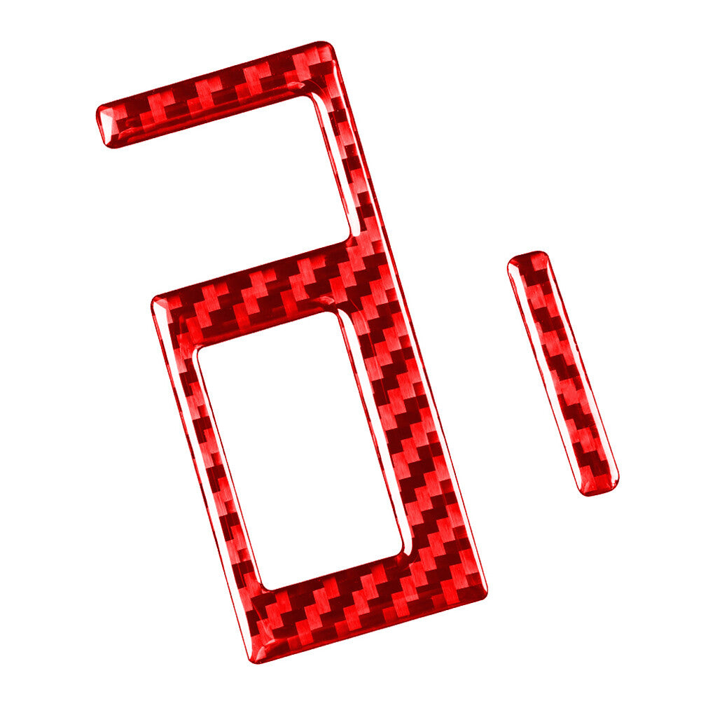 Look Head Light Switch Button Cover for Toyota Tundra 2014-2021 Carbon Fiber Red