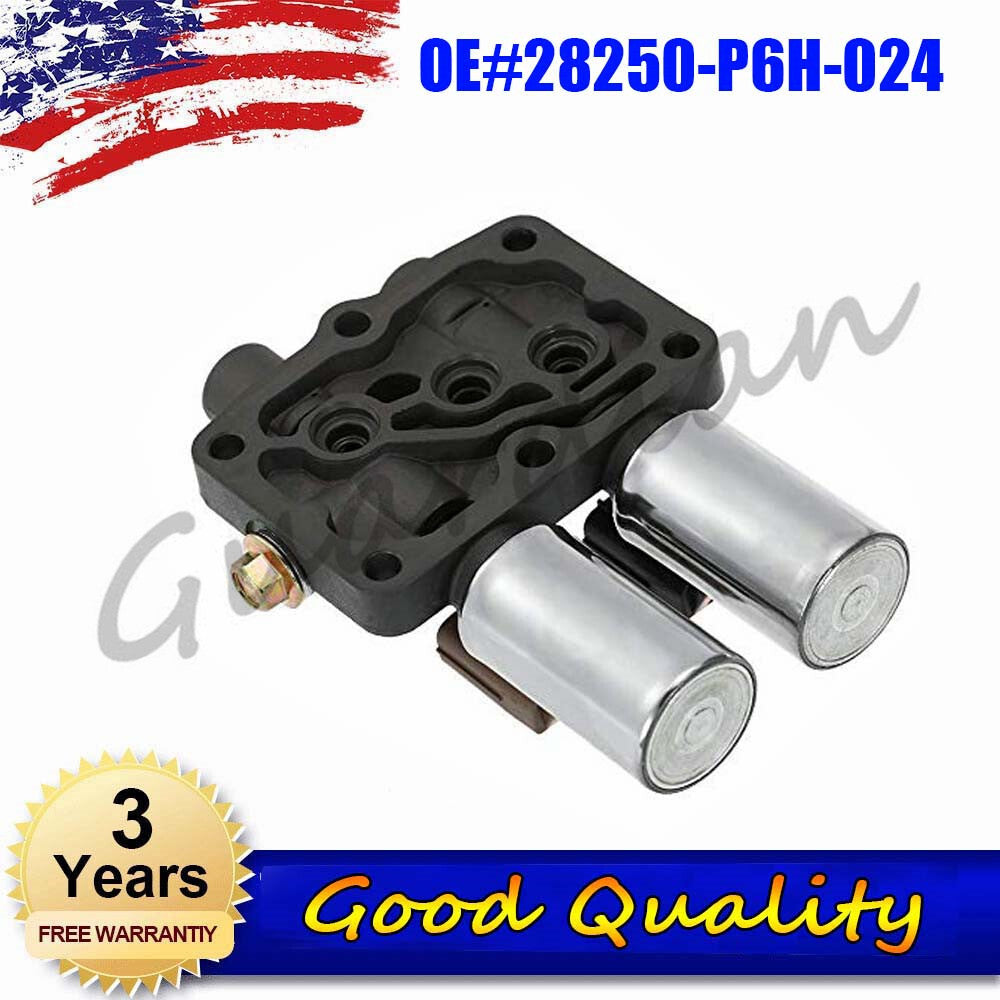 Dual linear solenoid valve 28250-P6H-024 for transmissions suitable for Honda Accord, Odyssey, and for Acura .