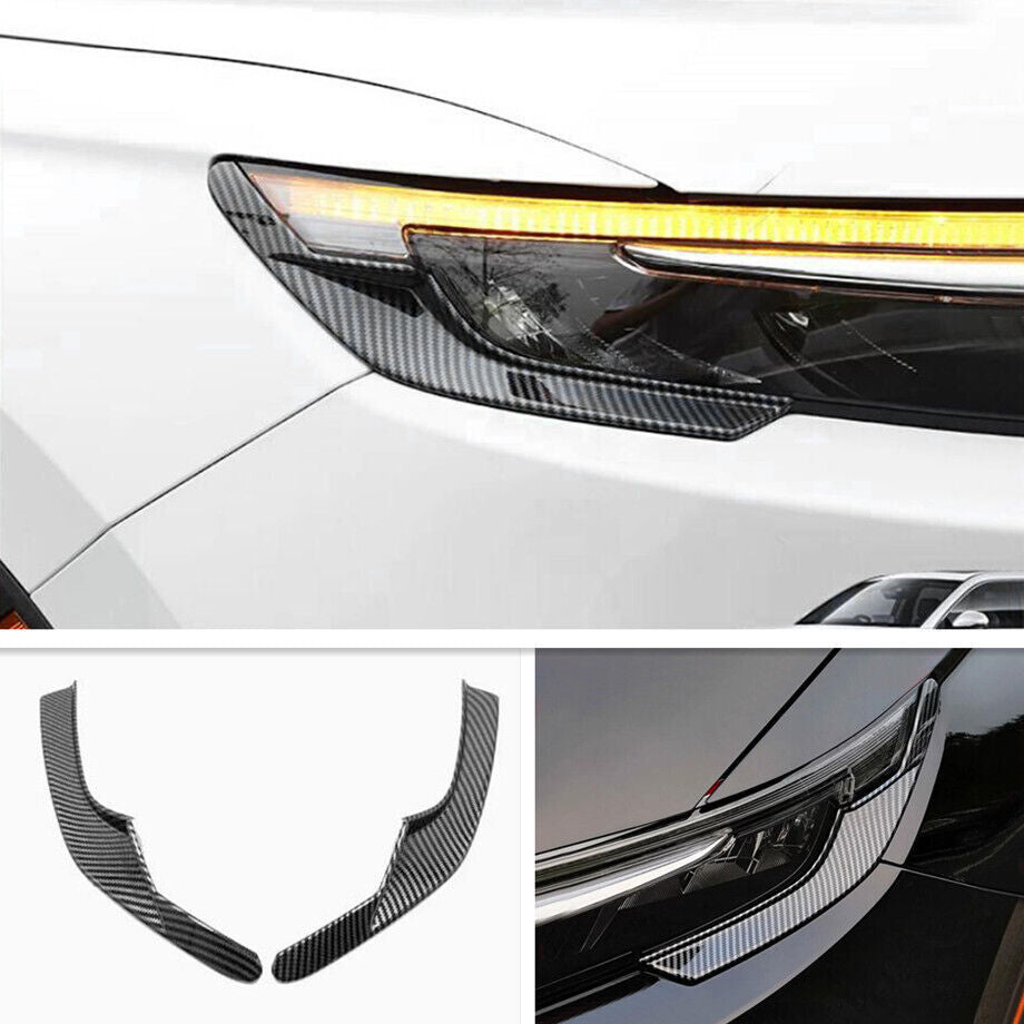 for Honda CR-V 2023-2024 Carbon Fiber Headlight Lamp Eyebrow Molding Cover trim
