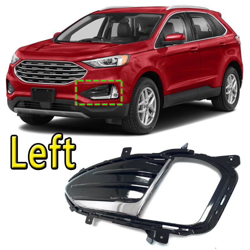 Front Driver Side Bumper Fog Light Cover Bezel Left for Ford Edge 2019-2022