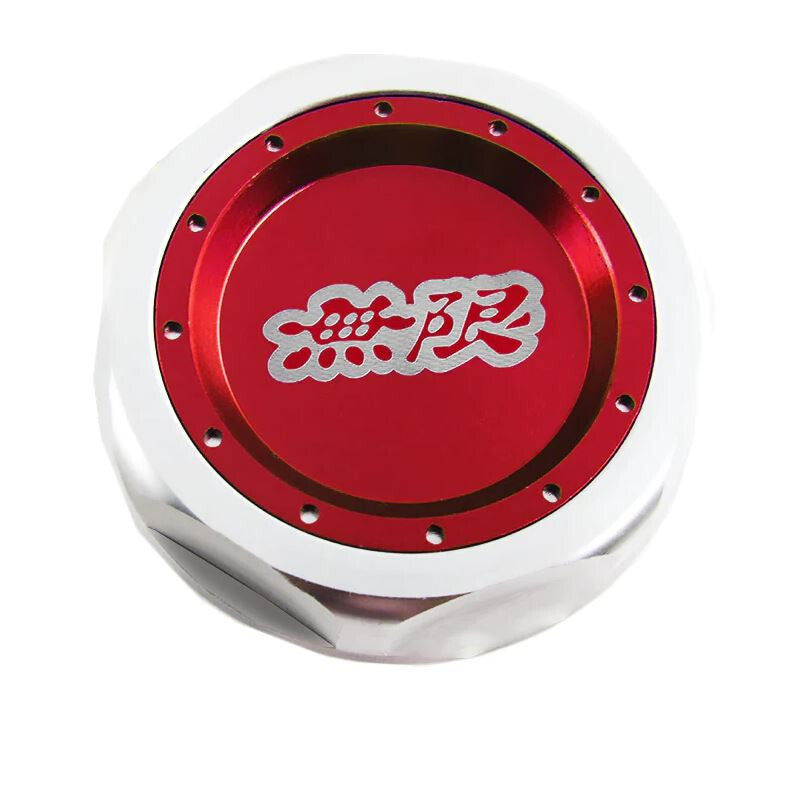 Red engine oil filler cap for JDM Mugen engines, suitable for Honda for Civic Jazz CR-V for Acura .
