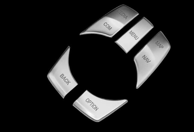 Console Multimedia Button Cover Trim Silver ABS for BMW 5 Series G30 2018-2022