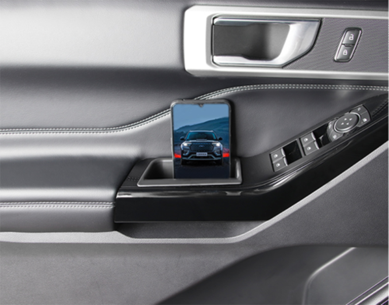 2P Inner Front door Storage box Holder Covers Trim for Ford Explorer 2020-2022