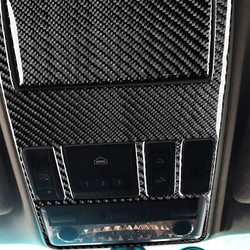 Real Carbon Fiber Car Reading Lights Panel Cover Trim for BMW X5 E53 2000-2006