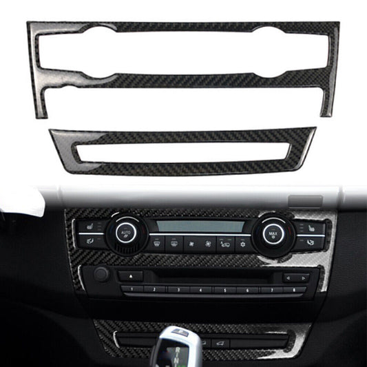 Middle Air Vent Switch Panel Cover Trim for BMW E70 X5 E71 X6 08-13 Carbon Fiber