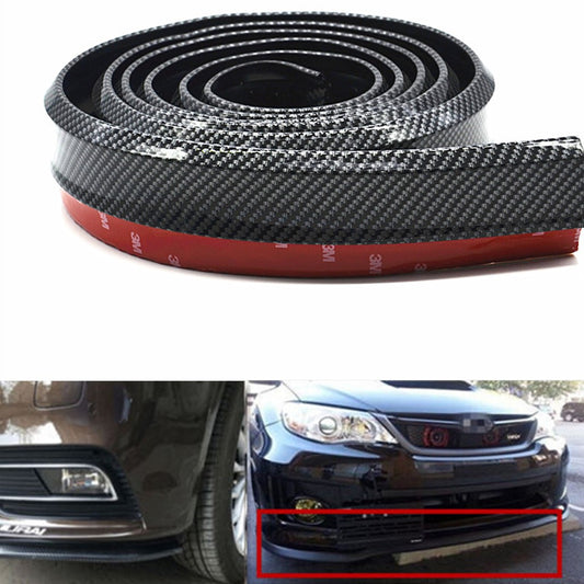 Universal Carbon Fiber Front Bumper Lip Spliter Chin Spoiler Body Trim 2.5m(8ft)