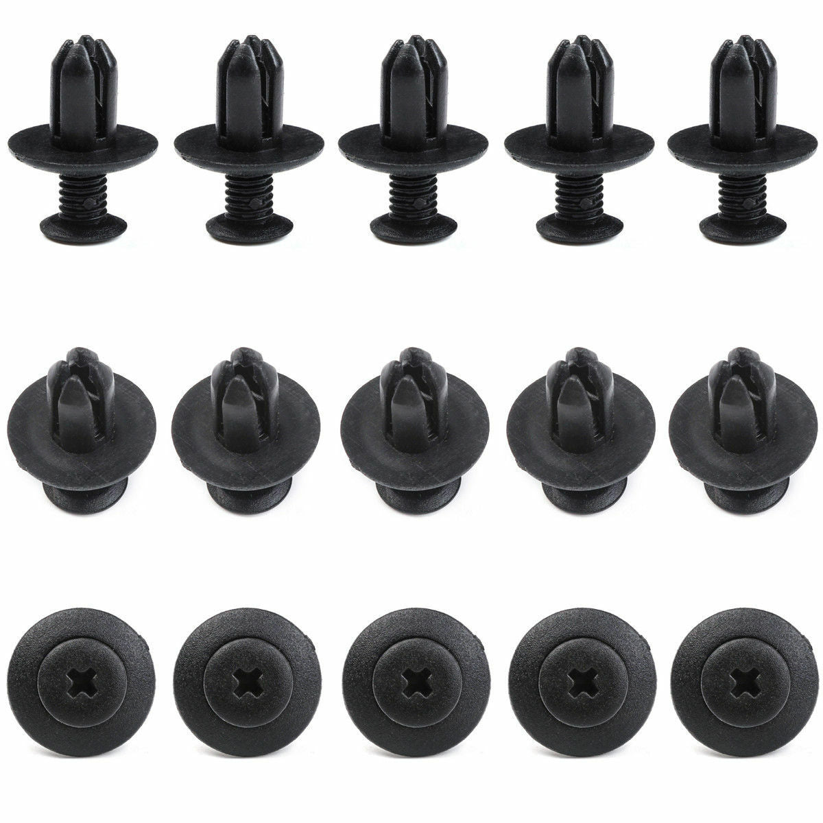 120x 8mm Car Plastic Rivets Hole Dia Fastener Fender Bumper Push Clip fit for VW for BMW