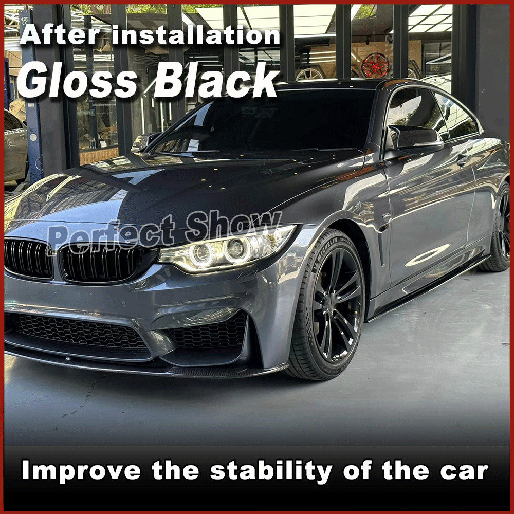for BMW 4Series F32 F33 F36 M Sport Bumper 2014-19 Glossy Black Side Skirts Lip