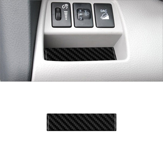 Carbon Fiber Interior Driver Storage Box Base Cover Trim for Toyota RAV4 2006-12