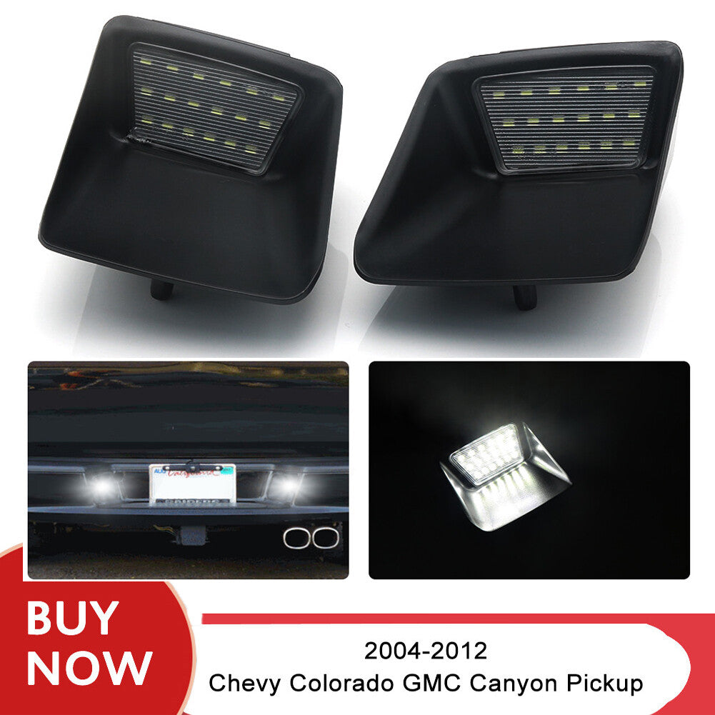 2Pcs Car LED Number License Plate Light Lamps for Chevy Colorado 2004-2012 6000K