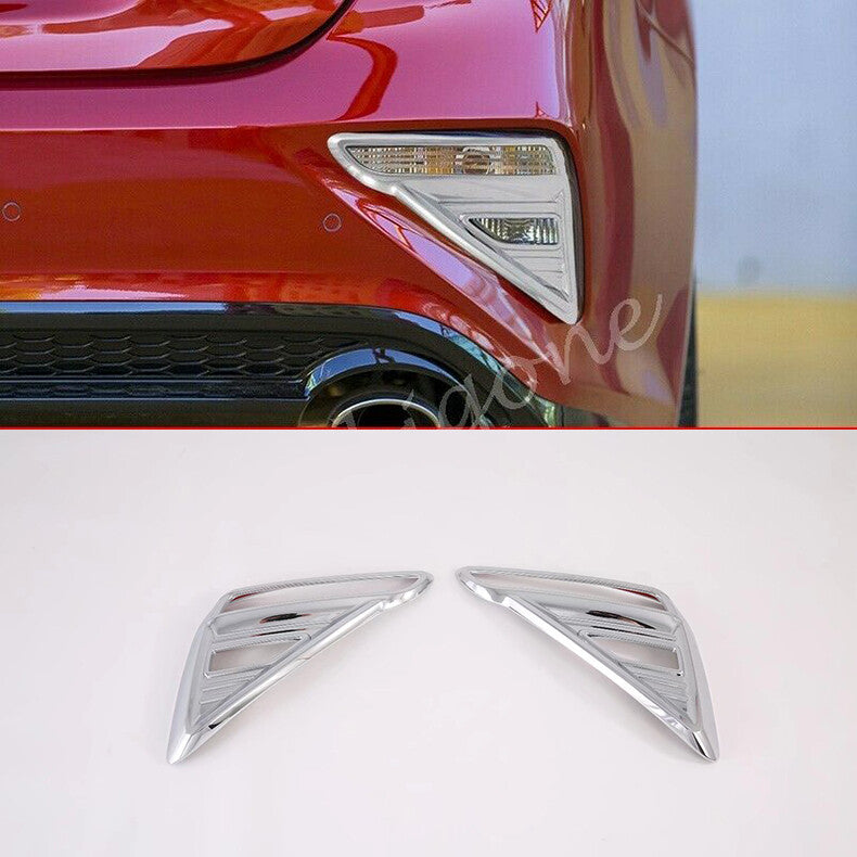 for Kia Forte Sedan 2019-2021 Chrome Rear bumper Fog Light Lamp frame Cover Trim