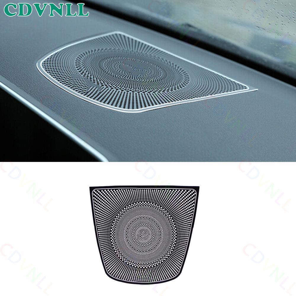 for BMW X5 X6 F15 2014-18 Black Aluminum Console Dashboard Speaker Frame Trim 1P