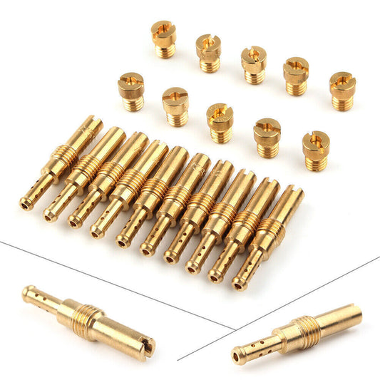 20Pcs Set Carburetor Main Jet kit  Slow/Pilot Jet Tool Fit PWK Keihin OKO CVK