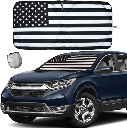 for Toyota Accessories US Flag Car Windshield Sun Shade Front Window Visor Cover
