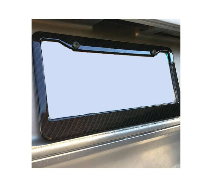 Suitable for Nissan license plate frame cover caps and trunk black carbon fiber