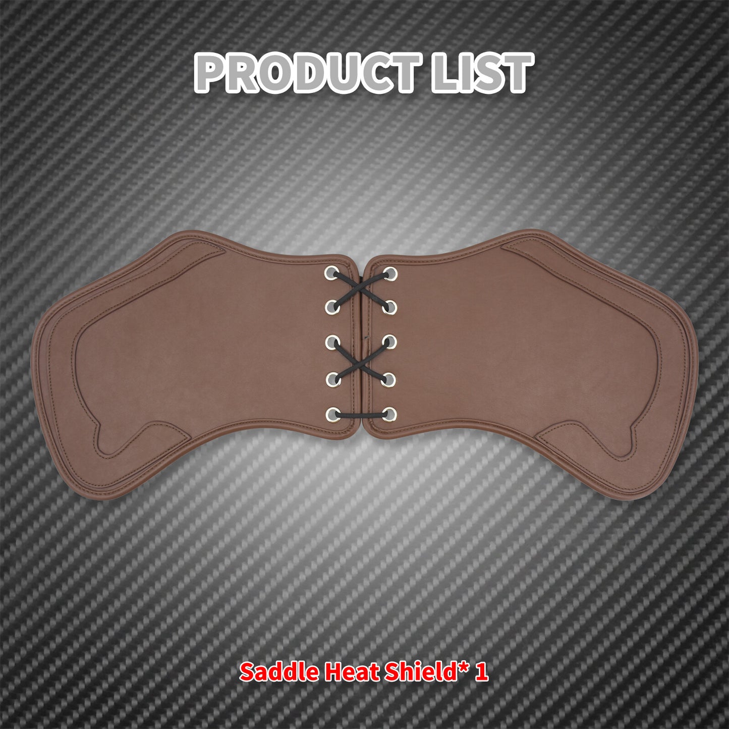 Brown Leather Heat Saddle Shield Deflector Cushion Fit for Harley Sportster Dyna