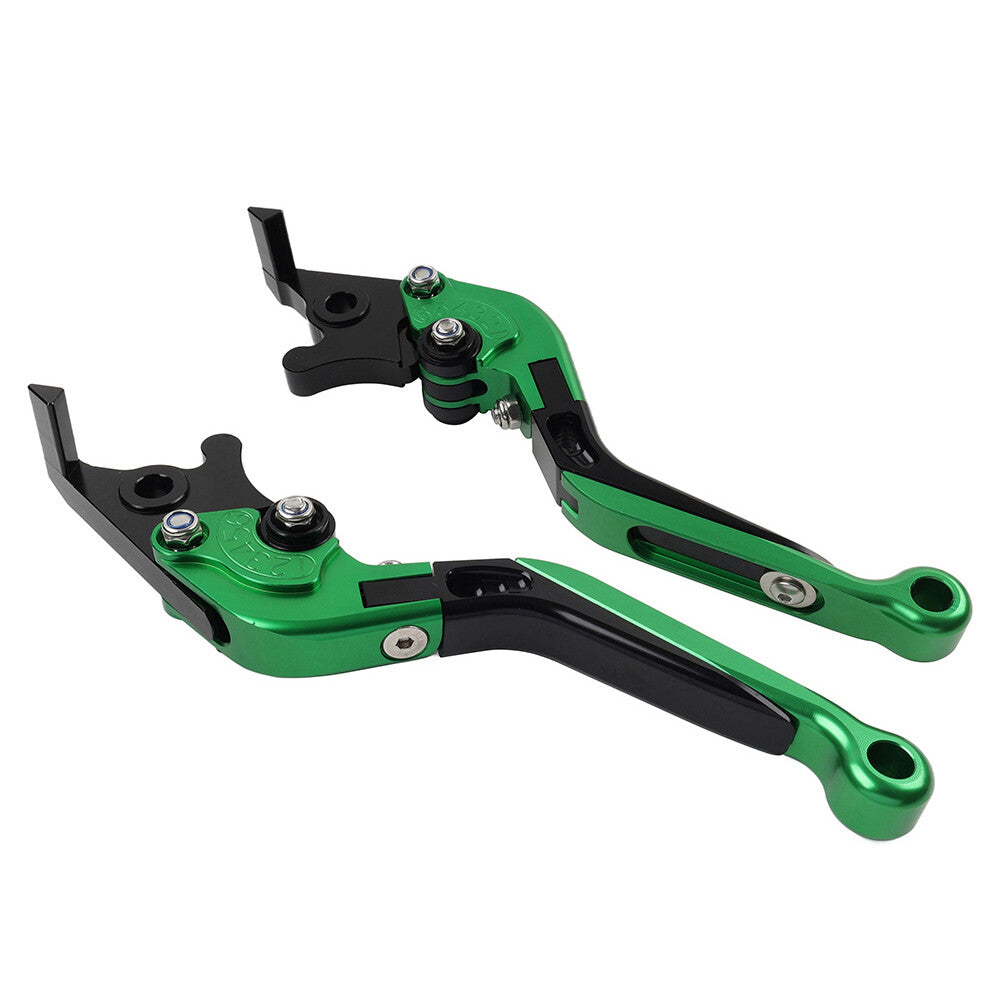 CNC Folding Extendable Brake Clutch Levers for Honda VFR1200/F 2010-2014 Green